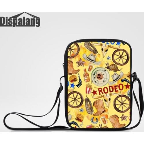 Dispalang Women Mini Shoulder Bag RODEO Print Messenger Bags Girls Custom Flap Toddler Schoolbag Crossbody Bags Female Satchel