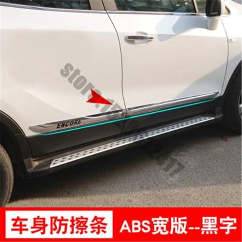 For 2013-2018 Buick Encore Car styling ABS Chrome body side moldings side door decoration
