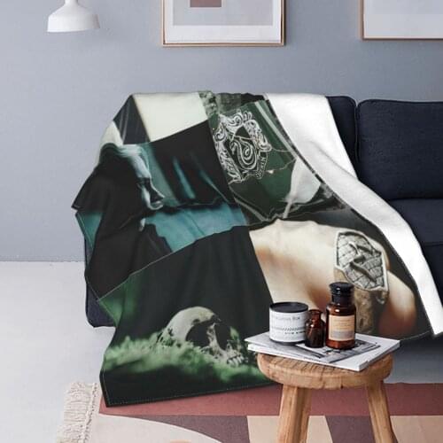 Draco Malfoy Blankets Coral Fleece Plaid Summer Tom Felton Actor Wizard Breathable Throw Blanket for Bedding Couch Bedspreads