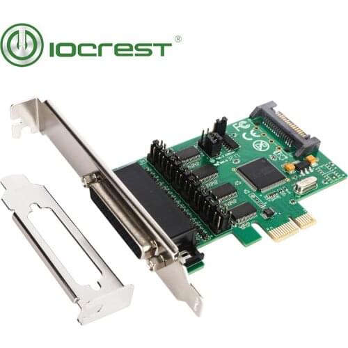 IOCREST 4 DB-9 serial rs232 ports pcie controller card with 1 TTL port with fan-out cable