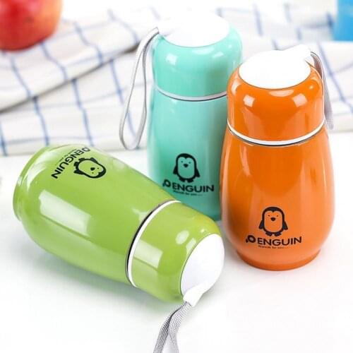 300ml Stainless Steel Penguin Design Insulated Vacuum Water Cup Leakproof Bottle Leakproof Bottle Vacuum Water Cup