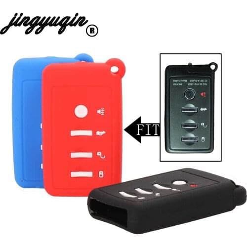 Jingyuqin Silicone Car Key Cover Case hold shell for SUBARU Forester Impreza Legacy XV Smart 3+1Buttons Key Fob Car Styling