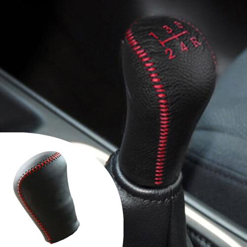 Muchkey Leather Gear Shift Cover For Nissan Sentra 2012-2018 Tiida 2011-2016 Sunny 2011-2015 2016 5 Speed Manual Shift Lever