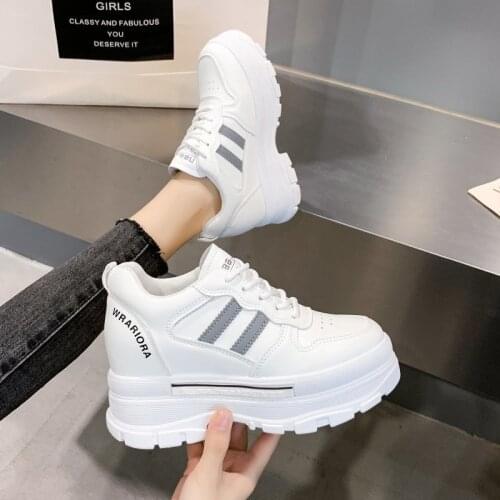 Women Platform Chunky Sneakers Designers Fashion Lace Up Casual Shoes Woman Tennis Basket Female Autumn Vulcanized Shoes 2021