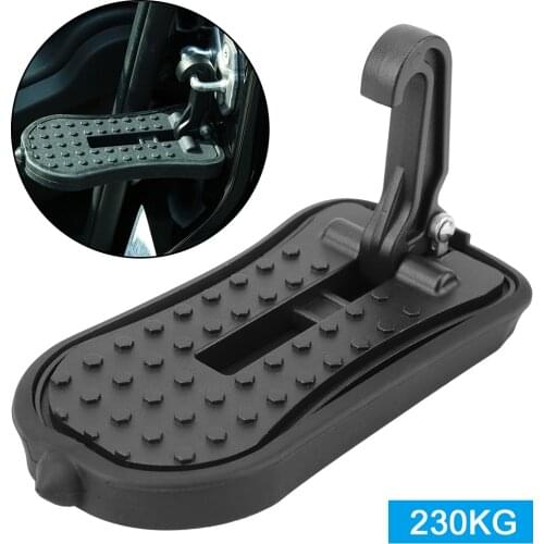 LEEPEE Auto Rooftop Luggage Ladder Hooked Foldable Car Door Step Pedal Universal Safety Hammer Auxiliary Foot Pegs Doorstep