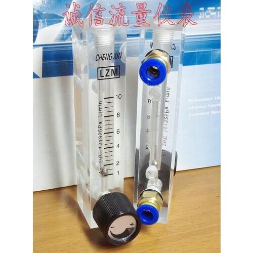 LZM-6T Air Flowmeter Gas 1-10L/min Lift/Minute Nitrogen Flowmeter
