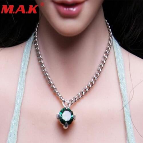 1:6 scale female beautiful necklace model diamond gem ruby jewelry accessory toy for 12 inches woman girl lady action figure