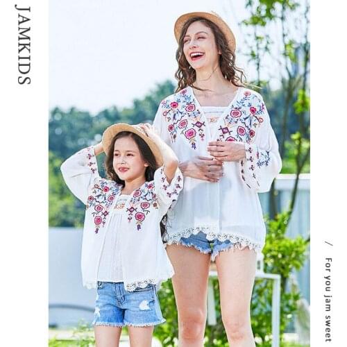 Mother & Daughter Mother Daughter Matching Clothes Sun Protection Clothing Beachwear Female Holiday Family Matching Clothes 104