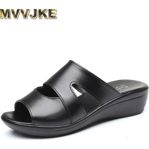 MVVJKE Woman Summer Sandals Ladies Open Toe Casual Shoes Women Soft Platform Flat Sandals Female Low Heels Beach Slippers Shoes