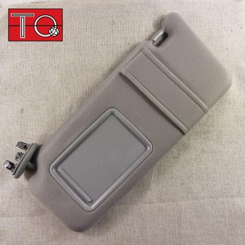 New Grey Sun Visor Left Driver for 2007-2011 Toyota Camry Without Vanity Light 74320-06780-B0, 74320-33B81-B0