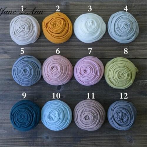 Jane Z Ann Newborn Thin Large Elastic Children Photography Wrapping Cloth Blanket Shooting Auxiliary Props 30x150cm 12 colors