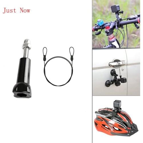 Just Now 60cm Stainless Steel Lanyard&Tether with Screw for Gopro Accessories for GoPro Hero 6/5/4 for SJAM for YI Camera-Black