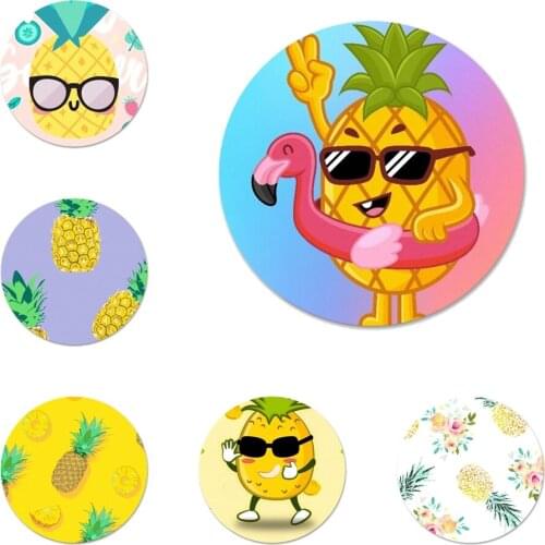 Cartoon cute pineapple Badge Brooch Pin Accessories For Clothes Backpack Decoration gift 58mm