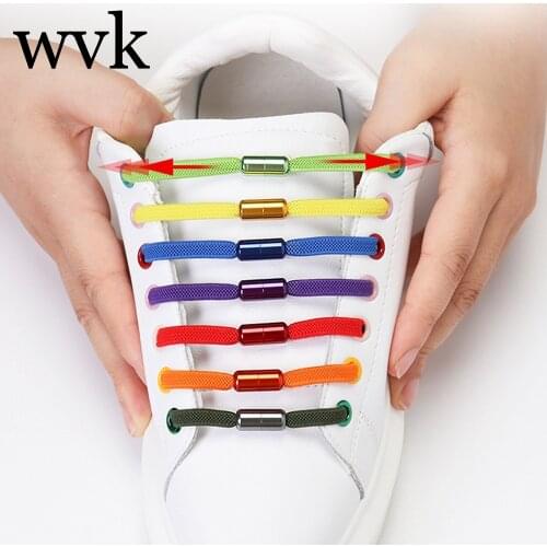 1Pair Elastic capsules Buckle Shoelaces No tie Shoelaces Flats Kids Adult Sneakers Shoelace Quick Lazy Laces 17 Color Strings