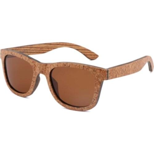 BerWer Unisex Sunglasses Wooden Cork Frame Polarized Sun Glasses UV Protection Oculos De Sol Feminino