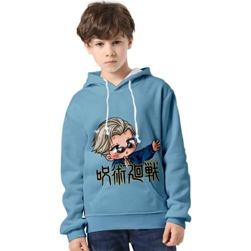 Boys Girls Heedies Jujutsu Kaisen Sweatshirt Anime Clothes Kids Kawaii Jujutsu Kaisen Hoodie Anime Sweatshirt Children Coats
