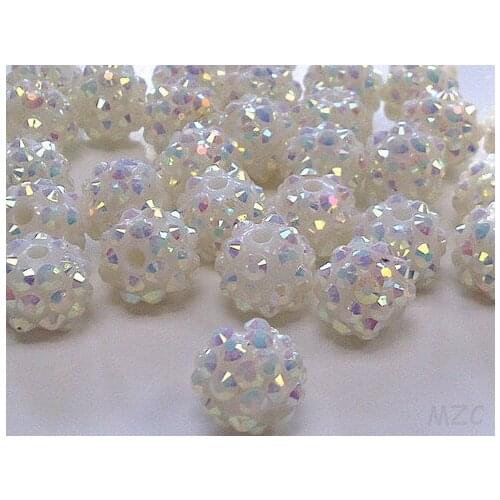Loose bracelet+Free Shipping+Gift.10mm Fasion Round Disco Ball Pave Loose Resin crystal Beads Spacer Jewelry Finding