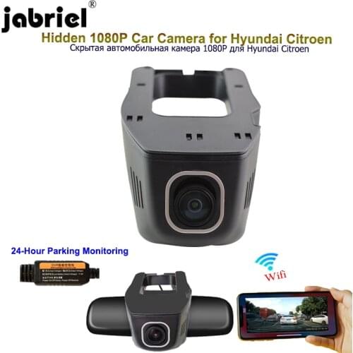 Jabriel 1080P car camera dash cam 24 hour video recorder rear Camera for hyundai tucson i30 solaris for citroen c3 c4 c5