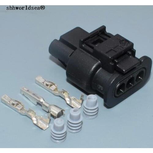 Shhworldsea 1sets 3Pin/Way car waterproof plug PDC Parking Sensor Plug Connector Socket Housing 3C0973203 4H0973703