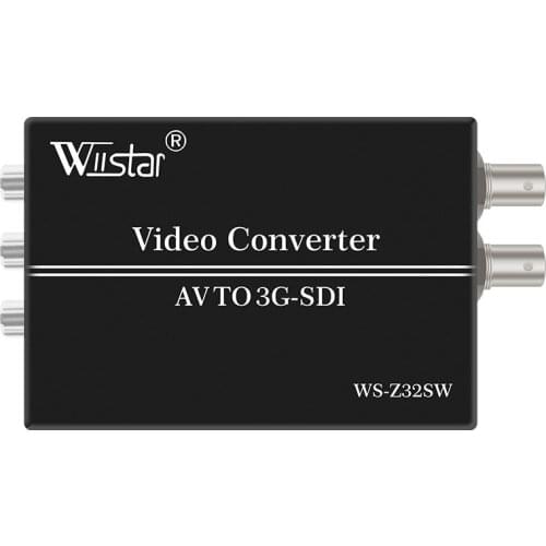 Wiistar AV RCA to SDI Converter CVBS to SD-SDI/HD-SDI/3G-SDI video Converter for HDTV Camera