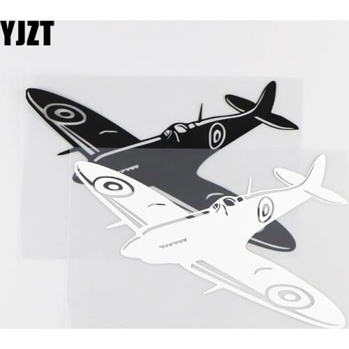 YJZT 16X10CM Vinyl Decals Art Decor Car Sticker Battle Of World War Army Pilot Black / Silver 10A-0008