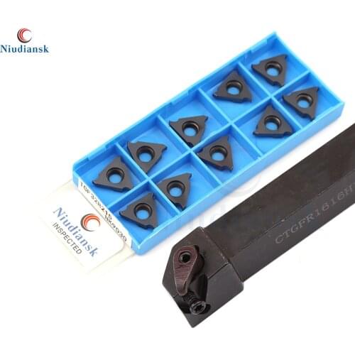 1pc CTGFR1616 CTGFR2020K16 CTGFR2525 CTGFL External Groove Cutting Tool Holder 10pcs TGF32R TGF32L Carbide Insert Lathe Tool Set