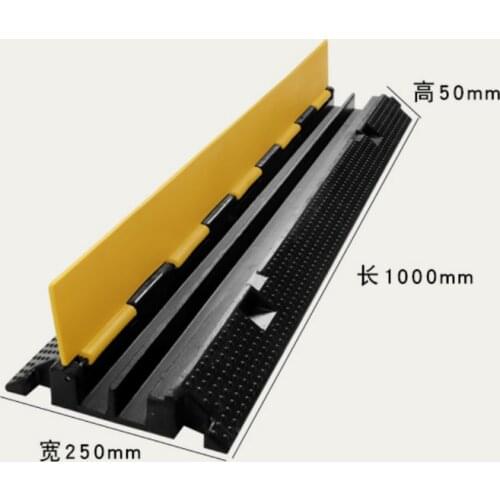 2-Cable Rubber Warehouse Vehicle Electrical Wire Cover Ramp Protector Snake Cord Brand new Rh