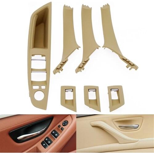 Car LHD Door Inner Armrest Panel Handle Pull Trim Grip Cover Gray Beige Black Brown For BMW F10 F11 F18 F30 520i 525i 5-Series