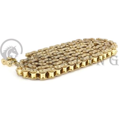 Gold 420 102/104/108 links GOLD O-RING chain 110-150cc dirt bike/pit bike 420 Chain Gold For CRF 50 70 SSR Pit Dirt Bike