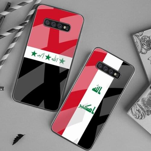 Iraq Flag Phone Case Tempered Glass For Samsung S20 Plus S7 S8 S9 S10 Plus Note 8 9 10 Plus