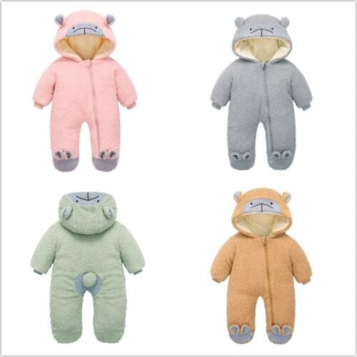 Baby Autumn Winter Newborn Rompers Boy Girl Infant Bodysuits Clothes Childrens Cotton One-piece Clothes Bear Ears Clothing