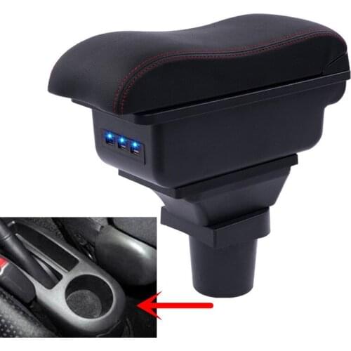 For Toyota Yaris L New Vios armrest box central Store content Storage box with cup holder ashtray USB interface 2014-2017