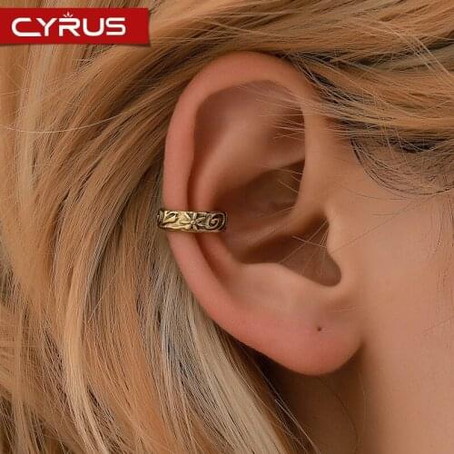 Ethnic Vintage Flower Pattern Ear Cuff For Women Clip Earrings Without Piercing Ear Bone Cuff Simple Fashion Mujer Jewelry 2019