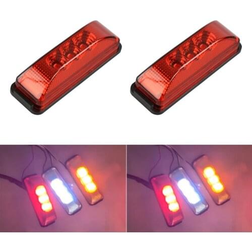 2Pcs LED Side Marker Lights 12V 24V Truck Trailer Clearance Lights Turn Signal Warning Lamps Bus Pickup Car Fender Light