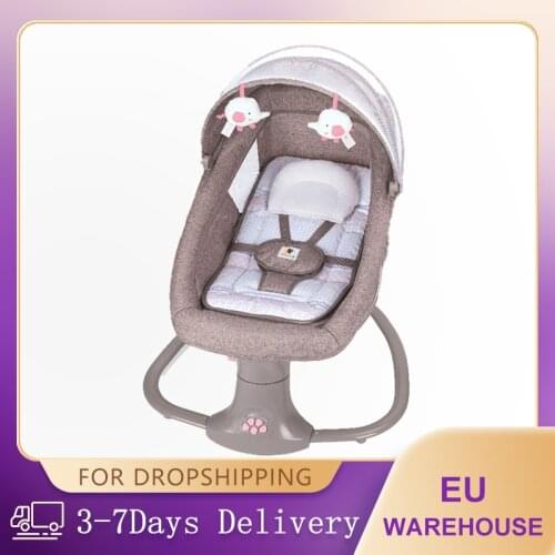 Newborns Baby Rocking Chair Child Baby Cradle Electric Sleeping Bed Comfort Swing Reclining Music Chair For Baby 0-3 Years Old