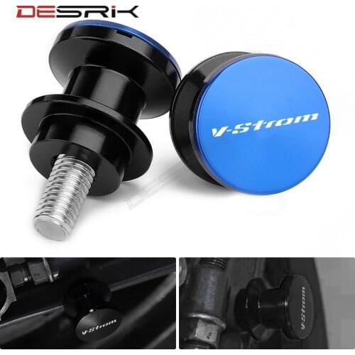 M8 For SUZUKI V-Strom 650 V-Strom650 VStrom All Year Motorcycle Swingarm Spools Slider Stand Screws Protector VSTROM LOGO