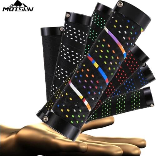 MOTSUV Bicycle Grips MTB EVA+PU Material Single lock Handlebar Grips Anti-skid Shock-absorbing Soft MTB Bike Grips Bicycle Parts