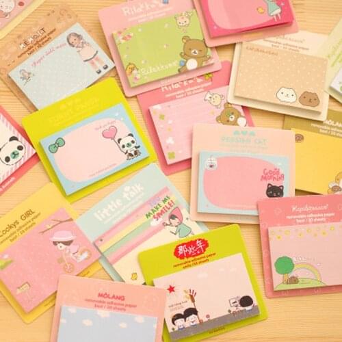 Cartoon Note Book Cute Stationery Sticky Notes Korean Creativity Memo Pad Kawaii Stickers Planner Sticker Office School Supplies