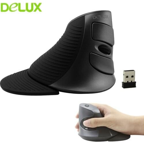 Delux M618GX Wireless Vertical Mouse 2.4Ghz Ergonomic Optical Usb Mause 1600DPI Gaming Mice For PC Laptop Computer Accessories