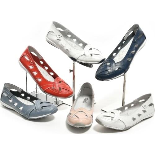 New flat shoes made of genuine leather; summer shoes; womens shoes; cheap brand flat shoes