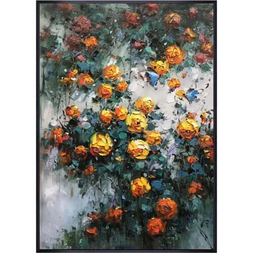 Knife Flower Abstract Oil Painting Thick Texture Oil On Canvas Wall Art Home Decoration Picture Hand Painted On Canvas Artwork