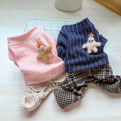 Dog Puppy Clothes Furry Starfish Four-legged Sweater Pet Cat Fit Small Dog All season Pet Cute Costume Dog Cloth Coat