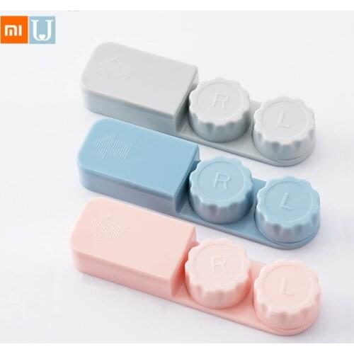 Xiaomi JORDAN&JUDY Portable Contact Lens Case Double Box ABS material Myopia Glasses Storage Box 3 Colors