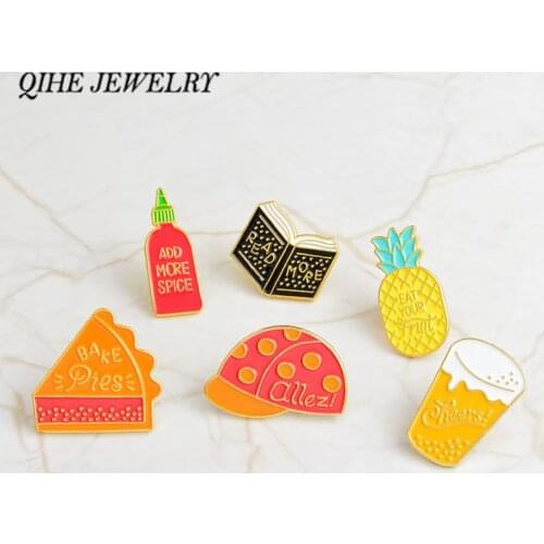 QIHE JEWELRY Read more,eat your fruit,add more spice,bake pies,cheers,allez book pineaapple beer pie pin Read more pin Food pins