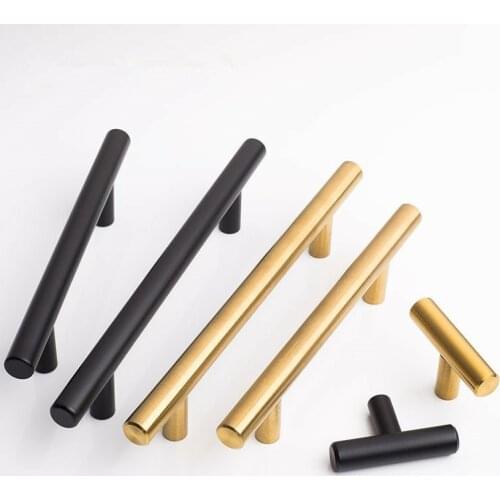 2" ~ 12'' Diameter 10mm Kitchen Door T Bar Straight Handle Knobs Cabinet Pull Stainless Steel Handles Furniture Handle