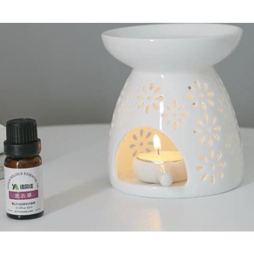 Manual hollow carved white ceramic burner Japanese incense burner wholesale ceramic gifts home decor