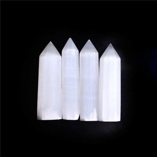 Selenite Wand Point Natural Quartz Gemstones Healing Crystal Reiki Feng Shui Home Decoration Gems Stones
