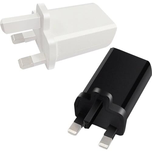 1pc USB Wall Charger 5V 1.2A Single USB Interface Charger Adapter Power Base Block for Mobile Phone Tablet Power Bank Use UK Plu