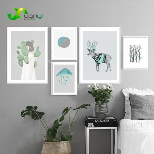 Nordic Abstract Oil Decoration Wall Art Oil Painting Nordic Style Modern Wall Picture Home Decoraction For Living Room Unframed