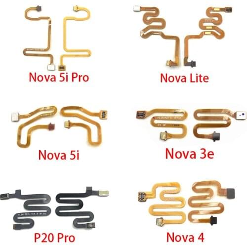 5pcs Fingerprint Sensor Scanner Touch ID Connect Motherboard home button For Huawei Nova 3 3i 4 4e 5 5i Pro P10 P20 Pro P30 Lite